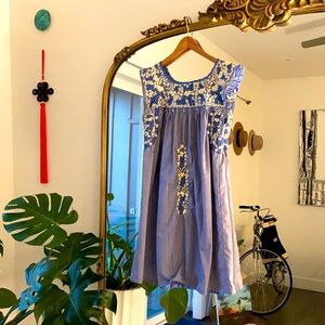RARE Mi Golondrina — periwinkle blue — Flores dress — S —NWOT— it’s just lovely